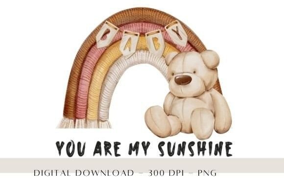 Download Boho Teddy Bear Clipart, Rainbow PNG - Png Collection
