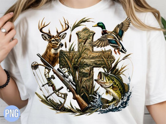 Download Hunting Fishing Cross Deer Duck PNG - Png Collection