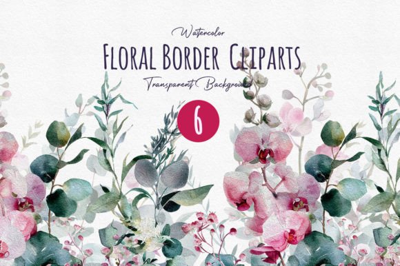 Download Floral Border Watercolor Clipart PNG - Png Collection