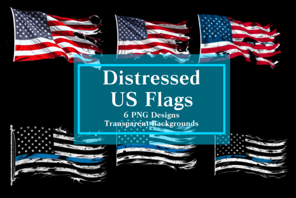 Download Edgy Distressed US Flag Clipart Set PNG - Png Collection