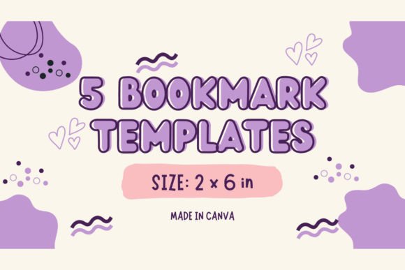 Download 5 Canva Bookmark Printable Templates - Printable templates Collection