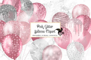 Download Pink Glitter Balloons Clipart - Pink Collection