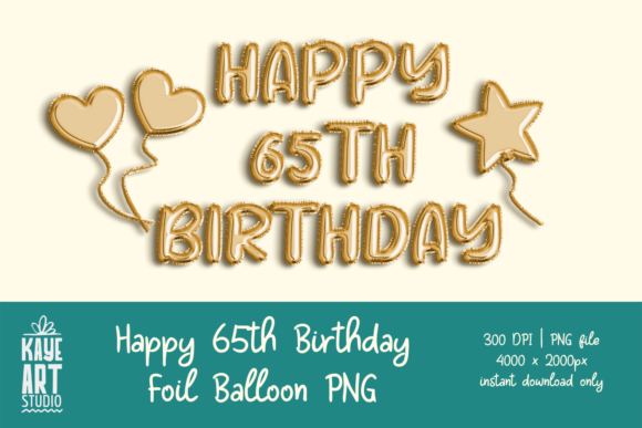 Download Happy 65th Birthday Foil Balloon PNG - Png Collection