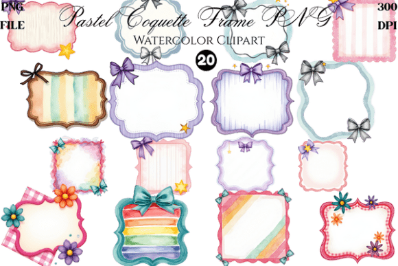 Download Pastel Coquette Frame PNG Clipart Bundle - Png Collection