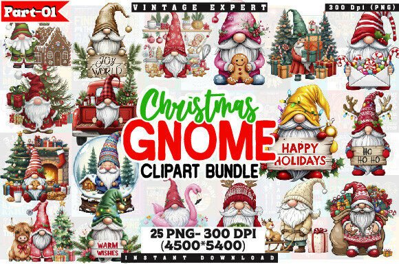 Download Christmas Gnome PNG Clipart Bundle - Png Collection