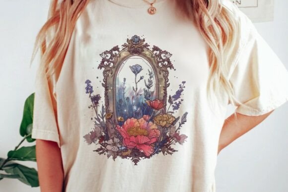 Download Magical Botanical Mirror Frame Png - Png Collection