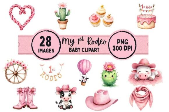 Download My First ( 1st ) Rodeo - Pink Clipart - Pink Collection