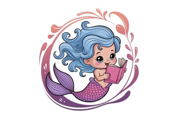 Download Retro Cartoon Mermaid Clipart PNG SVG - Png Collection