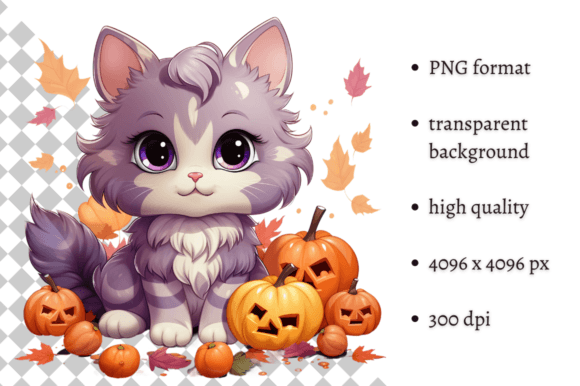 Download Pastel Pink Halloween Cat PNG Clipart - Pink Collection