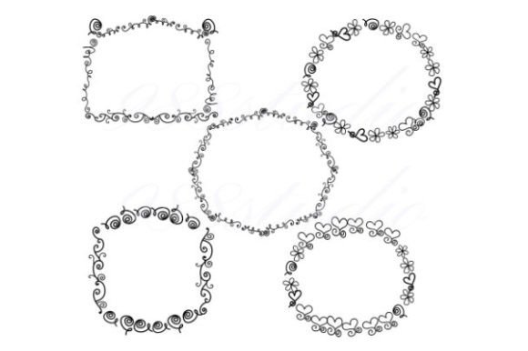 Download Doodle Round Border Png Heart Frames - Png Collection