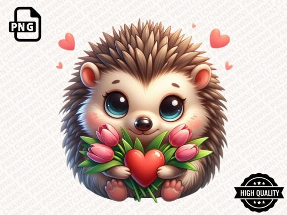 Download Cute Animal with Flowers Clipart PNG - Png Collection