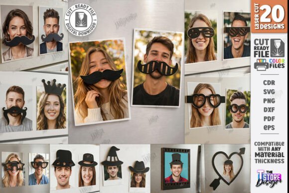 Download Funny Photo Magnet Laser Cut Bundle |CNC - Premium Resources