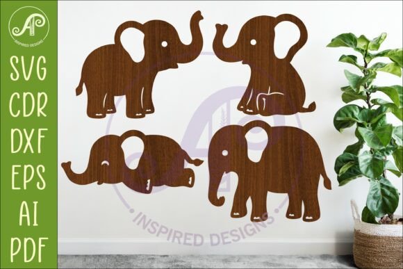 Download Cute Elephant SVG Laser Cut Files 1 - Laser cut Collection