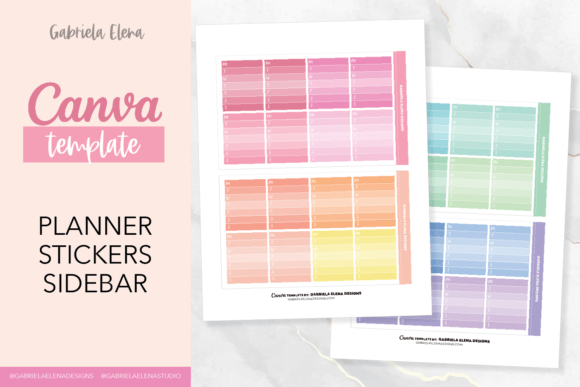 Download Canva Editable Planner Stickers Sidebar - Canva editable Collection