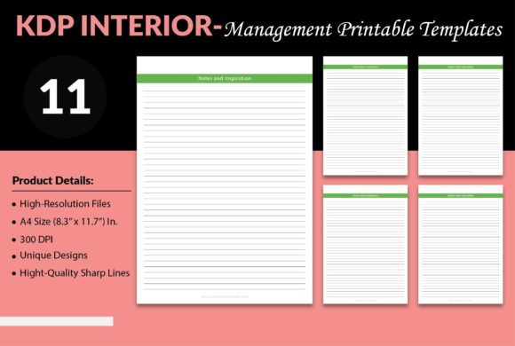 Download Management Printable Templates - KDP - Printable templates Collection