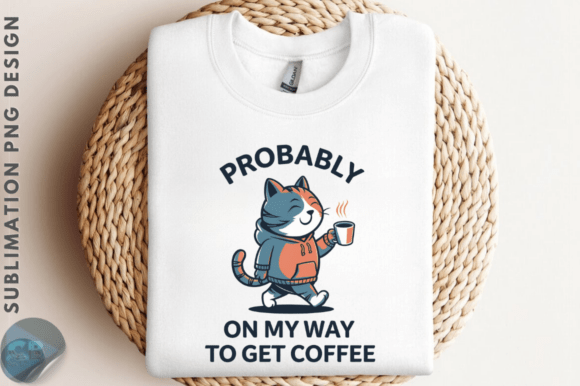 Download Funny Coffee Cat PNG Sublimation Design - Png Collection