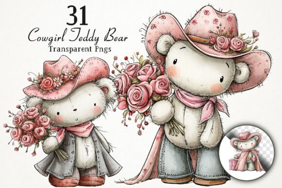 Download Cute Cowgirl Teddy Bear PNG Clipart - Png Collection