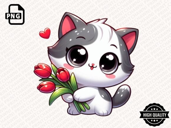 Download Cute Animal with Flowers Clipart PNG - Png Collection
