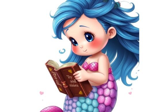 Download Retro Cartoon Mermaid Clipart PNG - Png Collection