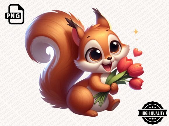 Download Cute Animal with Flowers Clipart PNG - Png Collection