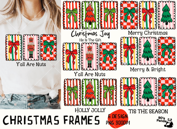 Download Christmas Doodle Frame Design Bundle PNG - Png Collection