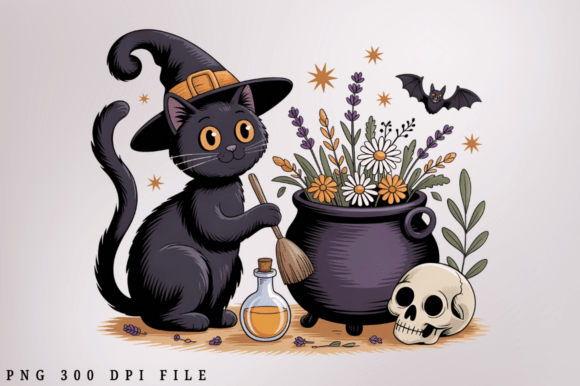 Download Cute Black Cat PNG Design - Png Collection