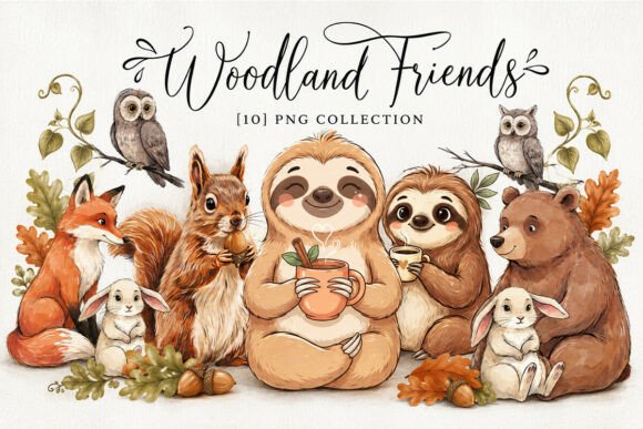 Download Woodland Friends Clipart Bundle PNG - Png Collection