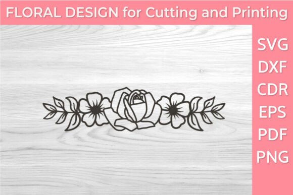 Download Minimalist Floral Divider SVG PNG Rose - Png Collection