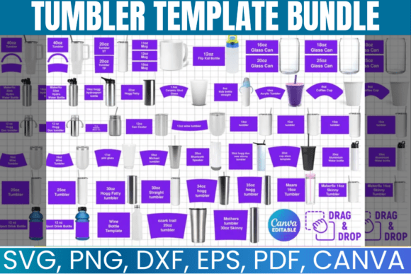 Download Tumbler Canva Editable Template Bundle - Canva editable Collection