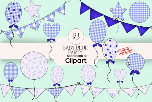 Download Baby Blue Party Clipart PNG - Png Collection