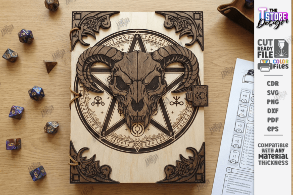Download Fantasy Book Cover Laser Cut | Dragon - Laser cut Collection