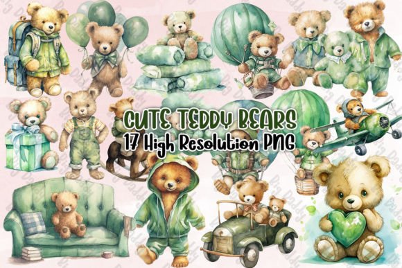 Download Cute Teddy Bears Sublimation Clipart PNG - Png Collection