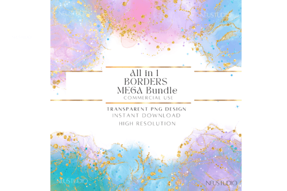Download BORDER PNG BUNDLE , Watercolor Frame PNG - Png Collection