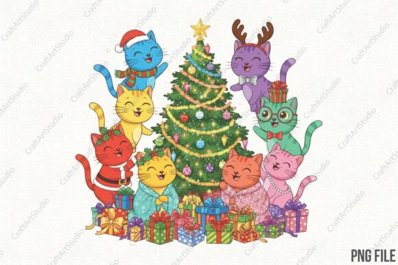 Download Christmas Cats Festive Cat PNG - Png Collection
