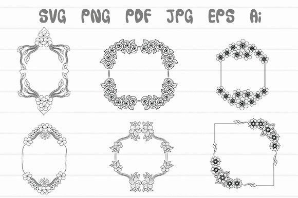 Download Flower Wearth Svg or Flower Border Png - Png Collection