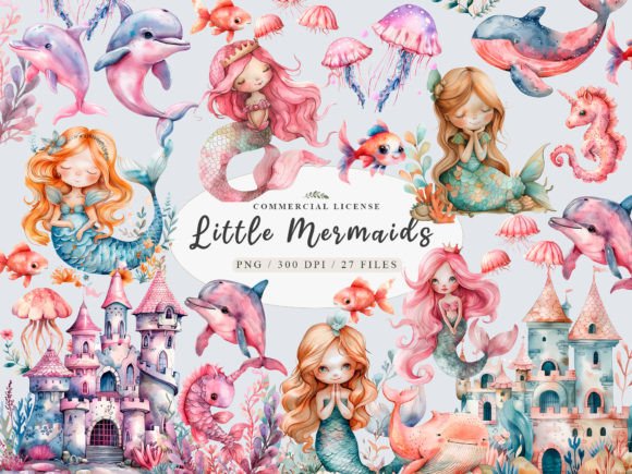 Download Little Mermaid Png, Cute Mermaid Clipart - Png Collection