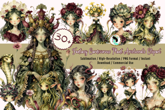 Download Fantasy Plant Fairy Clipart PNG Bundle - Png Collection
