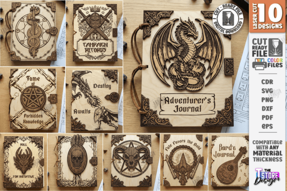 Download Fantasy Book Covers Laser Cut Bundle - Laser cut Collection