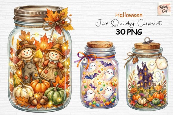 Download Halloween Jar Quirky Clipart PNG - Png Collection