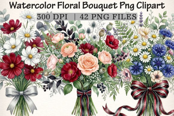 Download Watercolor Floral Bouquet PNG Clipart - Png Collection