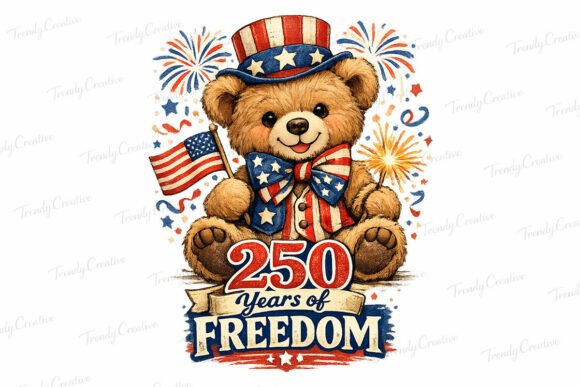 Download 250 Years Freedom Teddy Bear PNG - Png Collection