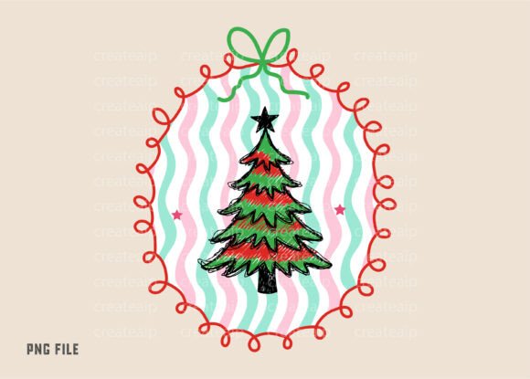 Download Cute Christmas Tree Coquette Frame PNG - Png Collection