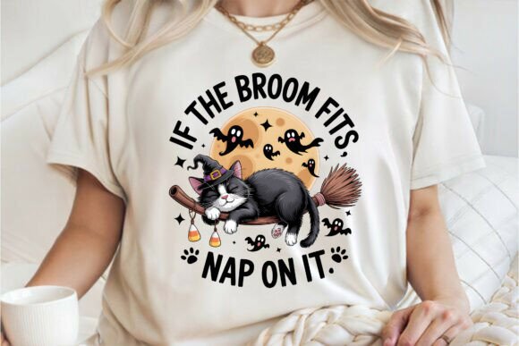Download Halloween if the Broom Fits Nap Cat PNG - Png Collection