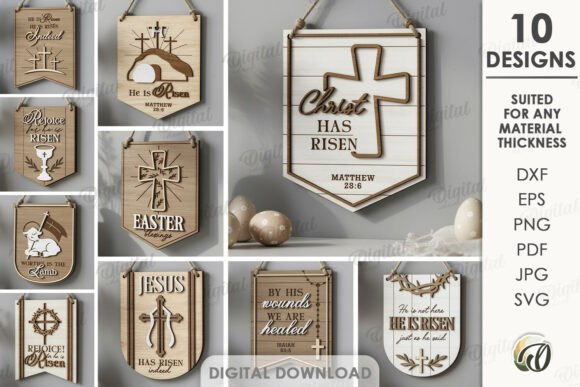 Download Christian Flags Bundle Laser Cut - Premium Resources
