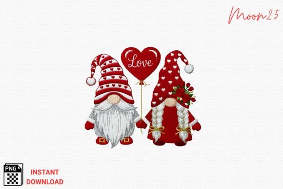 Download Valentine Gnome Couple Love Balloon Png - Valentine Collection