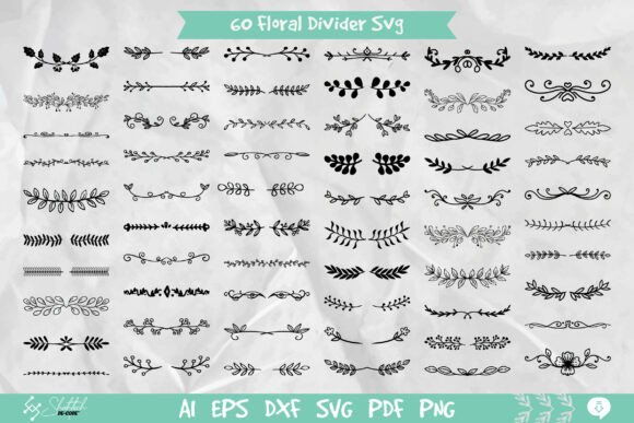 Download 60 Floral Divider Svg Leaf Border Png - Png Collection