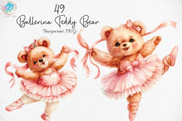 Download Ballerina Teddy Bear PNG Clipart - Png Collection