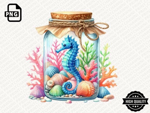 Download Summer Seashell Jar Clipart PNG - Png Collection