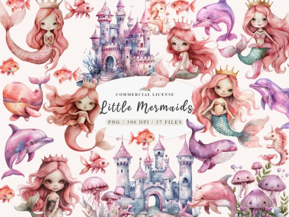 Download Little Mermaid Png, Sea Animals Clipart - Png Collection