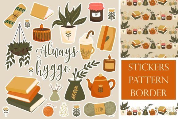 Download Hygge Stickers, Pattern Png, Jpeg - Png Collection